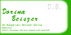 dorina beiszer business card